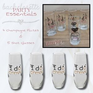 Bridesmaid Champagne & Shot Glass Set